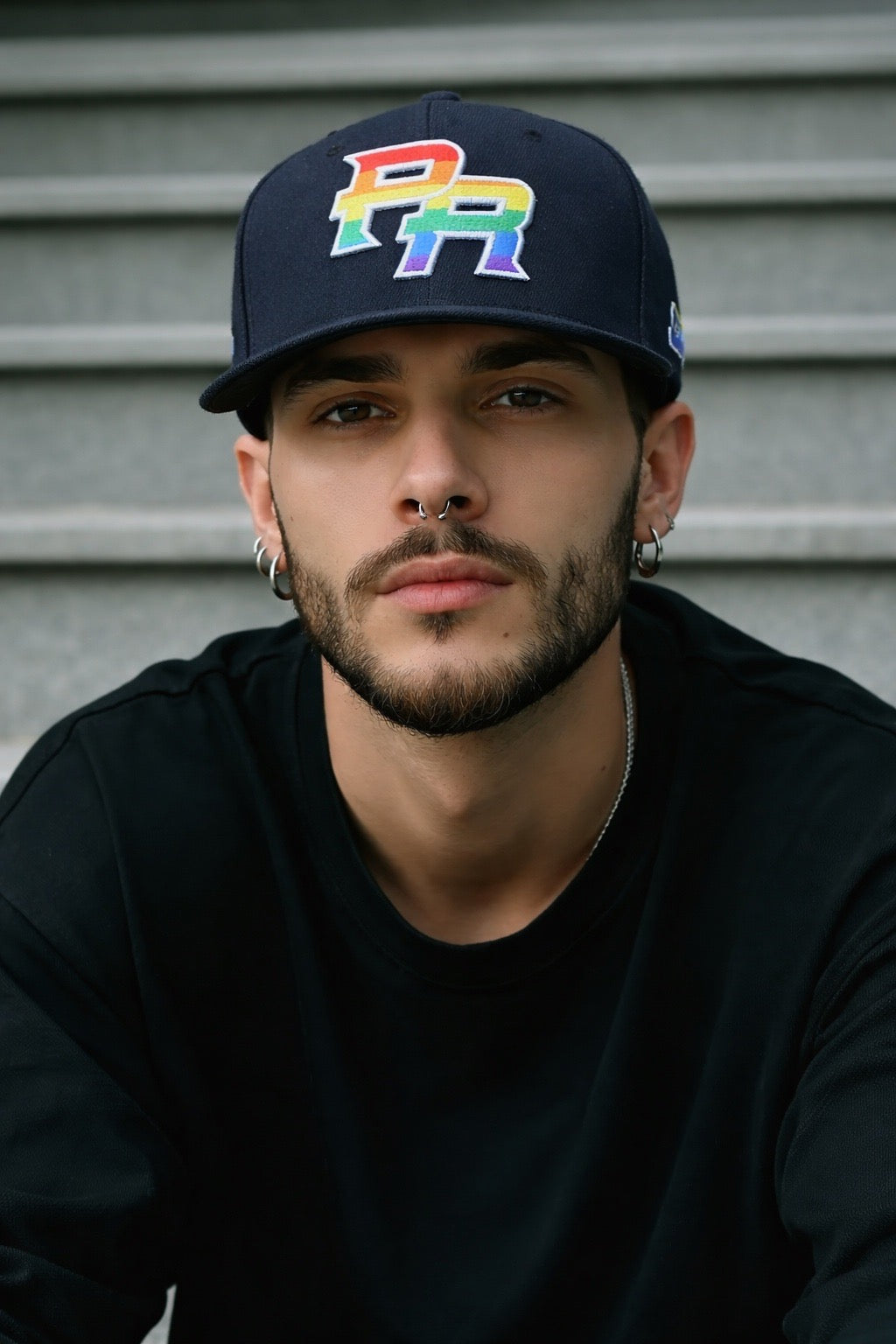 Puerto Rico Pride PR Hat – Cotton Stretch Fitted Cap with 5D Embroidery, Curved Brim