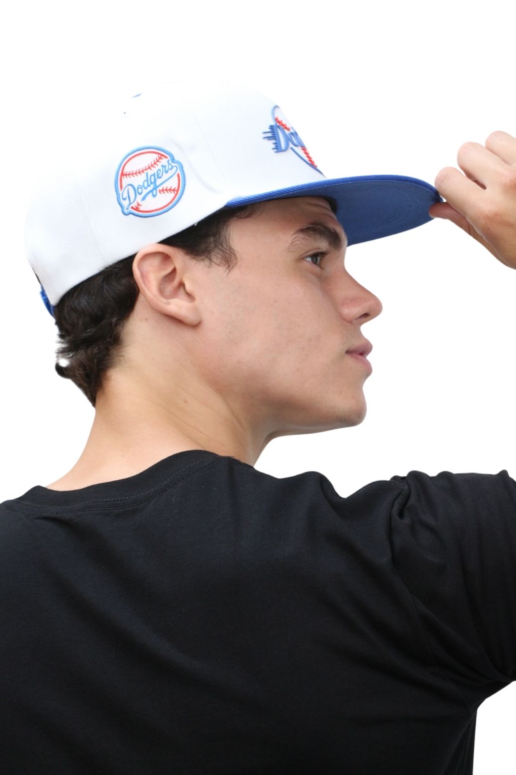 Dodgers Snapback Cap Structured Crown, Adjustable (Fan Version) white Blue