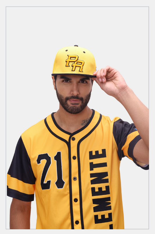 Tainowears Puerto Rico PR Golden Yellow Black SnapBack one size fit all