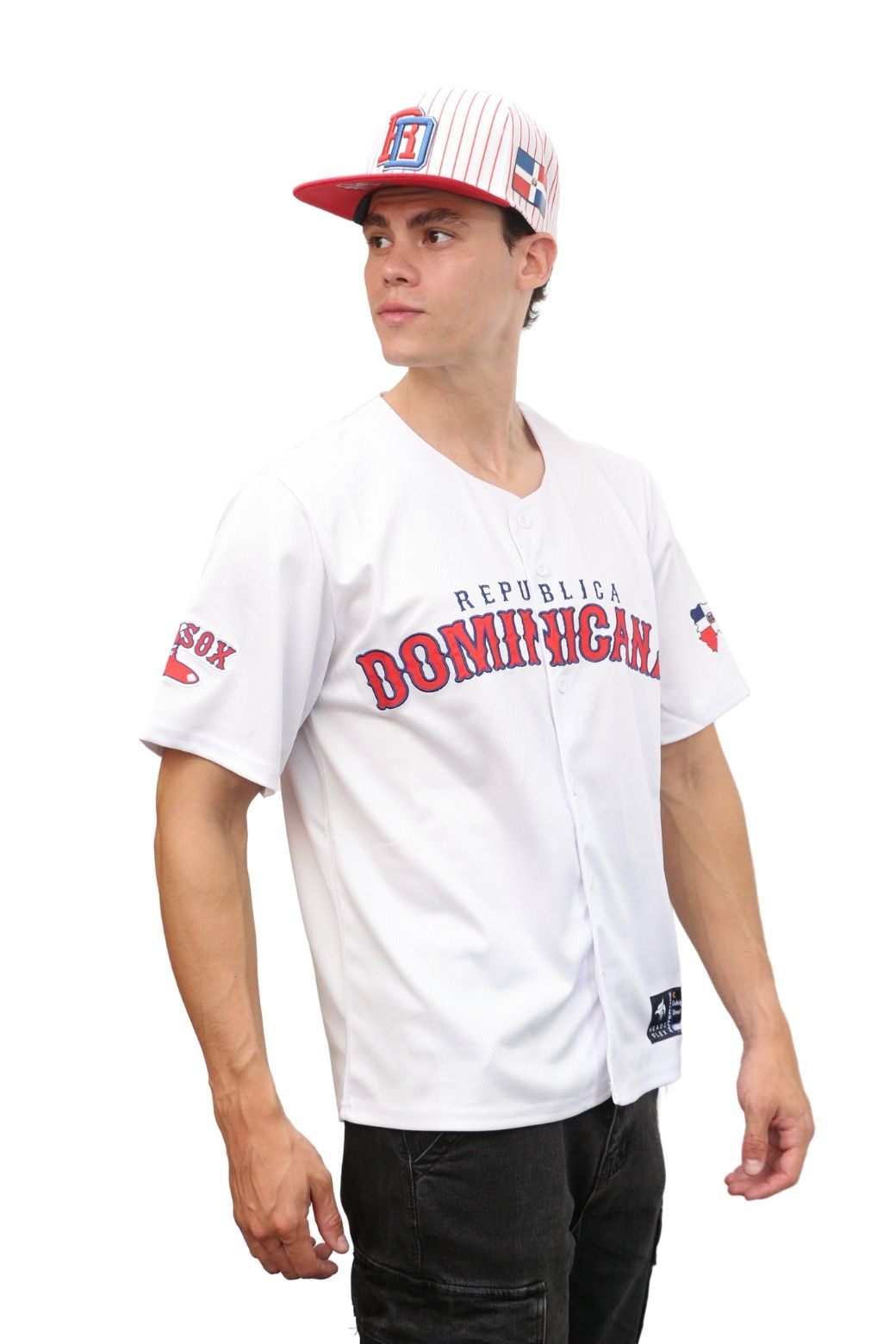 Headzflex Big Papi 34 Dominican Republic Baseball Jersey – Limited Edition Fan Version, White, Premium Embroidery