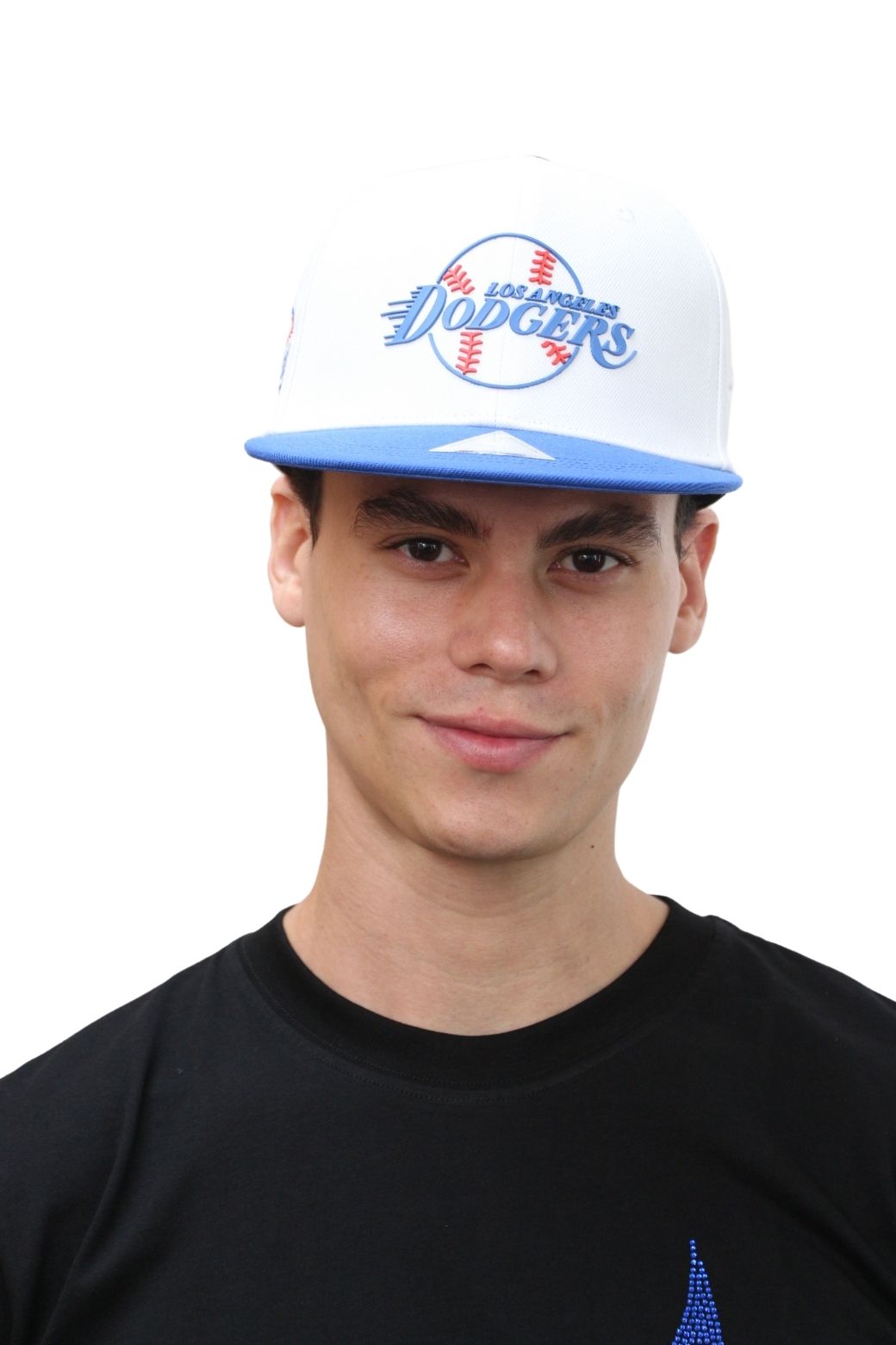Dodgers Snapback Cap Structured Crown, Adjustable (Fan Version) white Blue