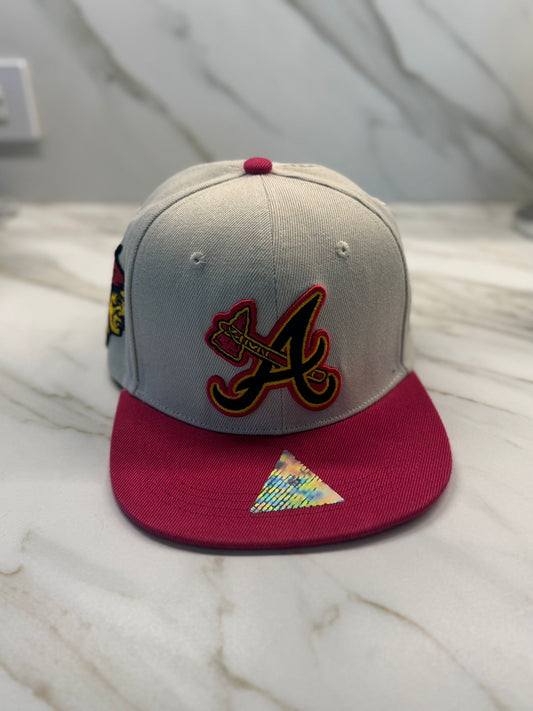 Atlanta Baseball Cap - Beige with Red Flatbill | Premium Embroidery & Iconic Eagle Symbol