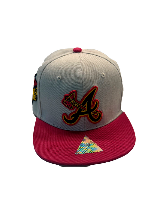 Atlanta Baseball Cap - Beige with Red Flatbill | Premium Embroidery & Iconic Eagle Symbol