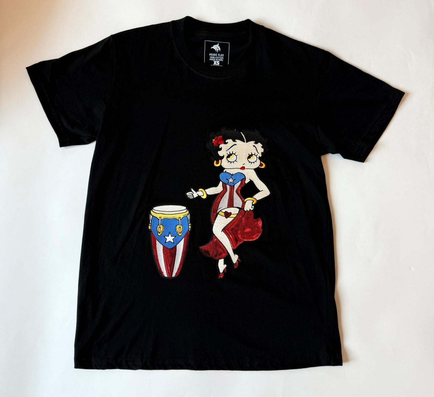 HeadzFlex Premium BETTY B00 Swarovski Bean T-Shirt – Exclusive Collection