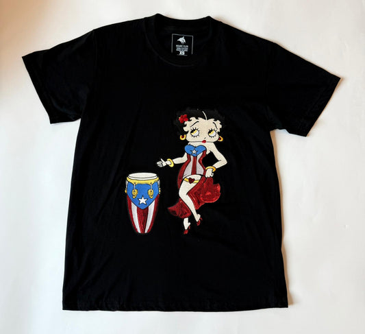 HeadzFlex Premium BETTY B00 Swarovski Bean T-Shirt – Exclusive Collection