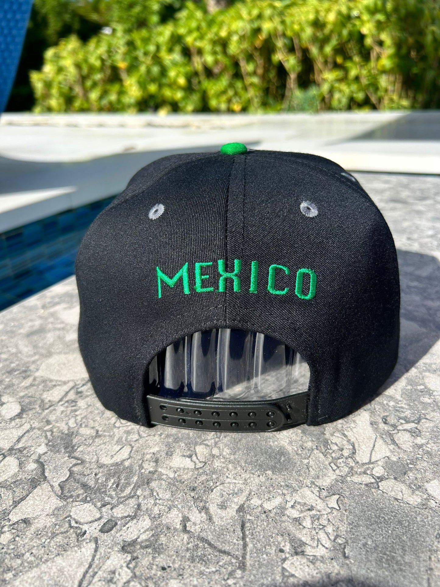 Katrina Cap Mexico – Black 3D Embroidery, Mexico Map & Maya Symbols, High Crown Snapback, Flatbill