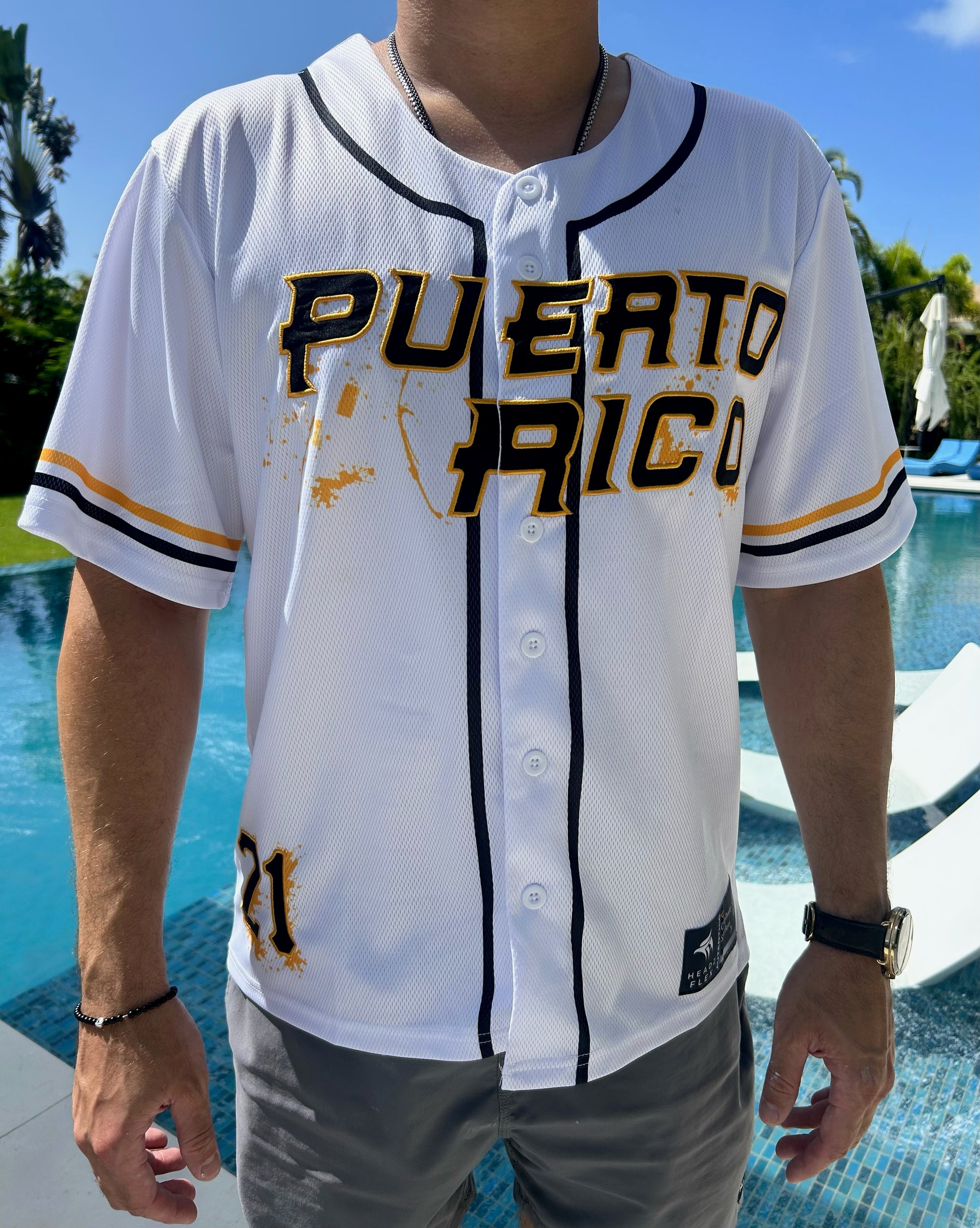 Clemente baseball jersey white