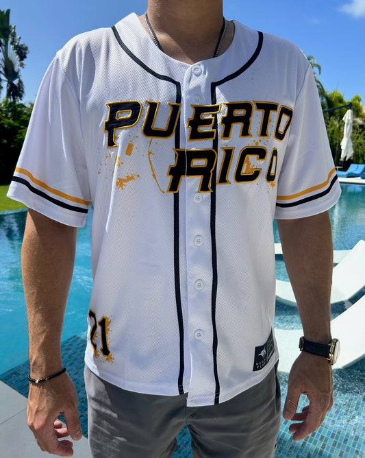 Clemente baseball jersey white