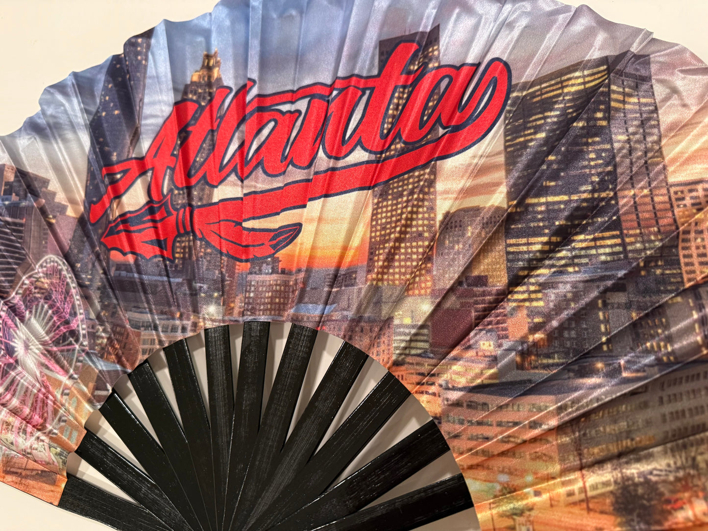 Atlanta Folding Fan – Premium Nylon & Bamboo | Tainowears®