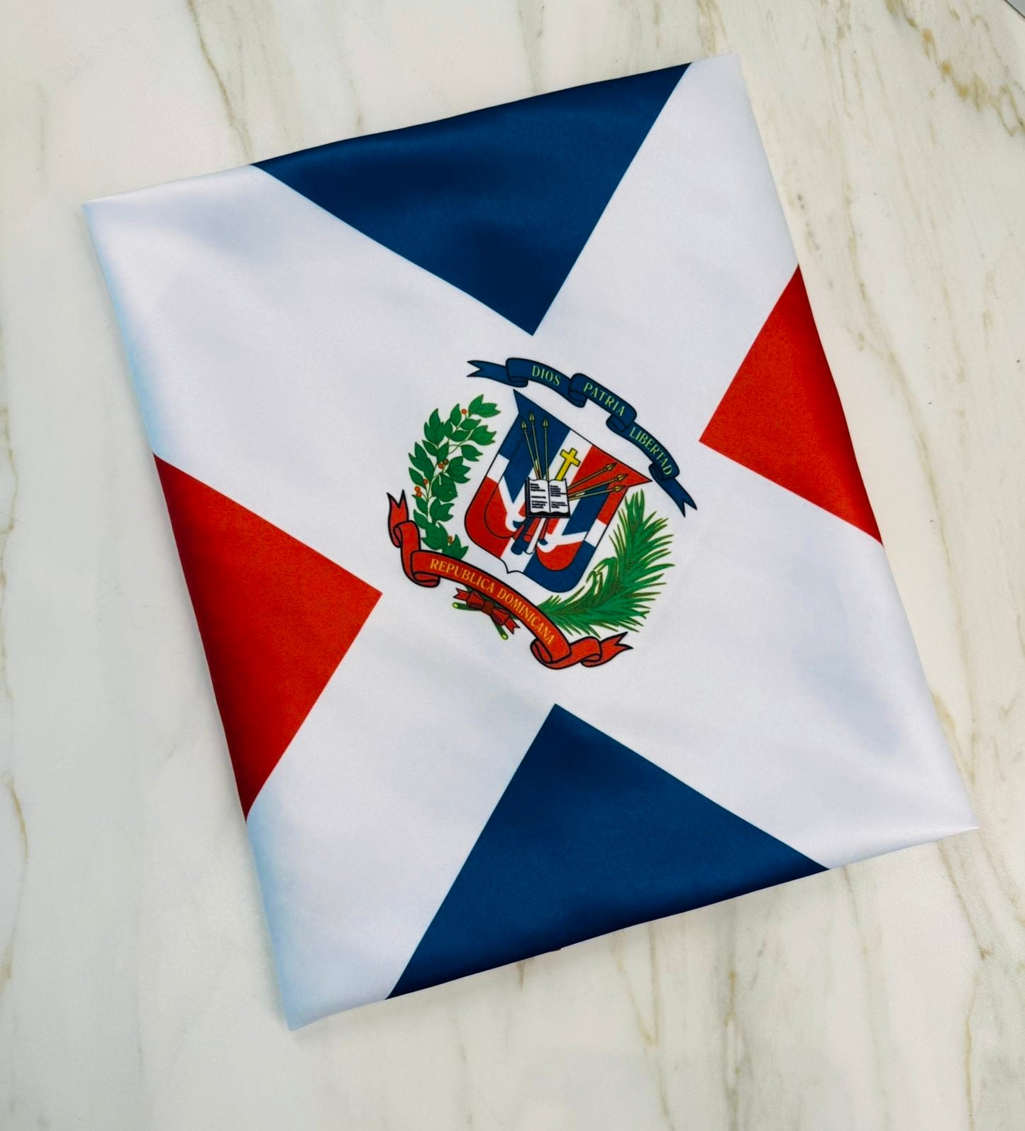 Dominican Republic Satin Head Scarf Bandana, Neck Scarf for Women Girls