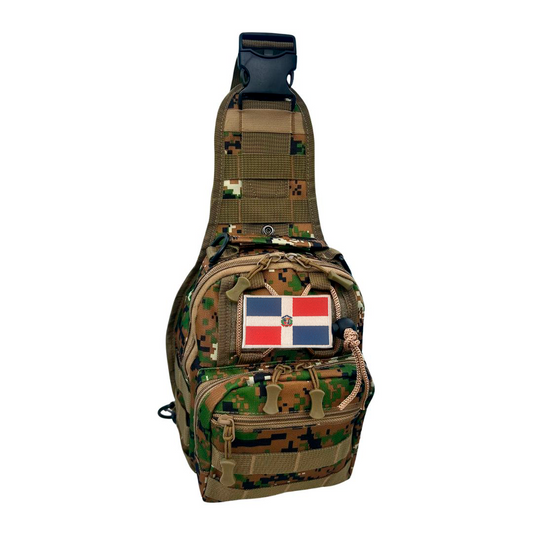 Tactical Shoulder Sling Bag – Small Outdoor Chest Pack for Men, Military Dominican Republic
