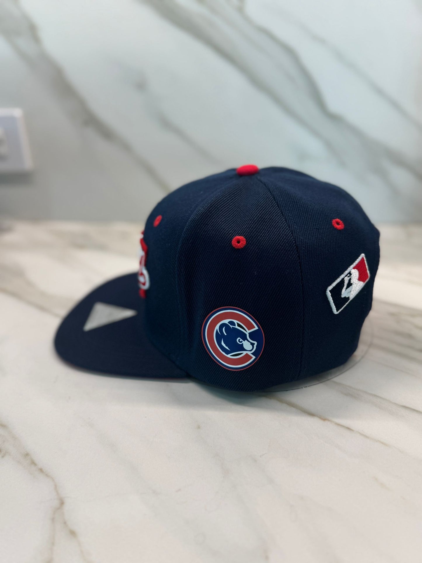 HeadzFlex Chicago Cap - Blue 6-Panel Flat Brim Snapback | Embroidered Front & Adjustable Fit