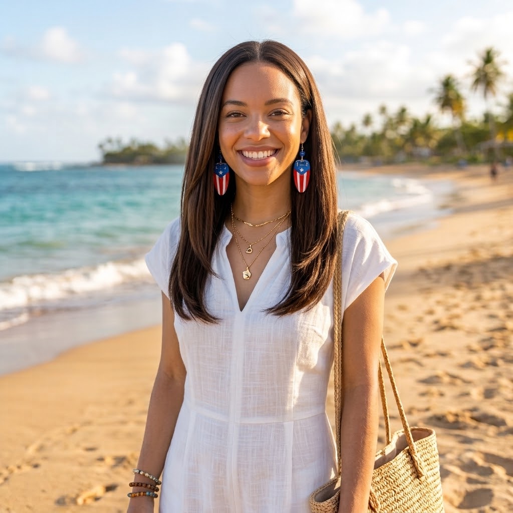 Boricua Rhythm Earing