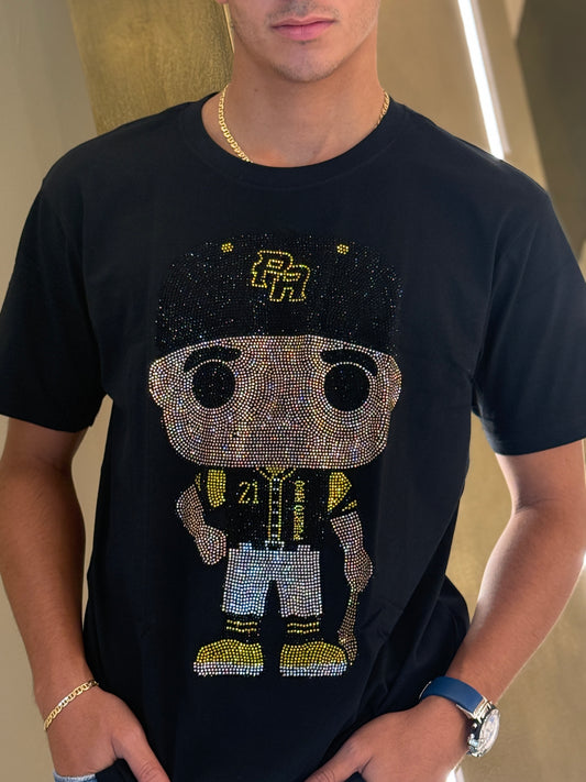 "PR Legend #21" Iced-Out Rhinestone Statement Tee