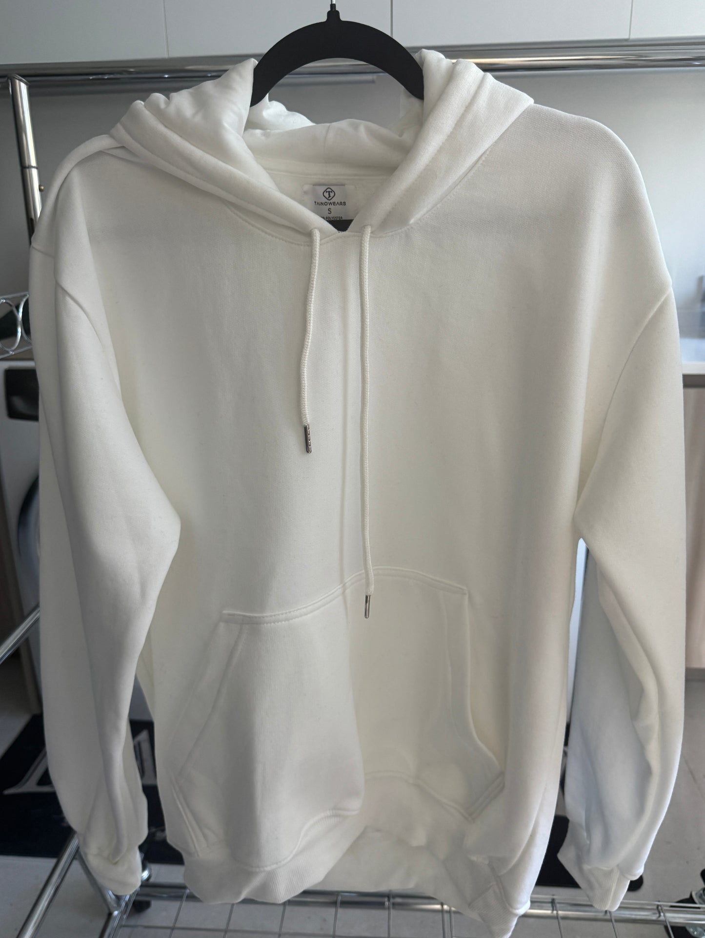 Premium Oversized Off White Pullover Hoodie - 100% Natural Cotton from Peru | Soft Feel & Sustainable Design