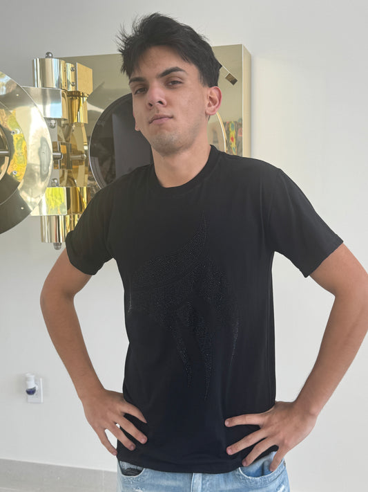 HeadzFlex Premium BLACK   Swarovski Bean T-Shirt – Exclusive Collection