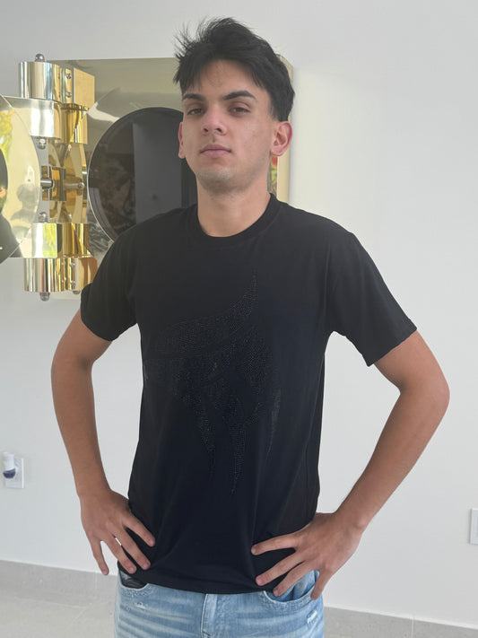 HeadzFlex Premium BLACK   Swarovski Bean T-Shirt – Exclusive Collection