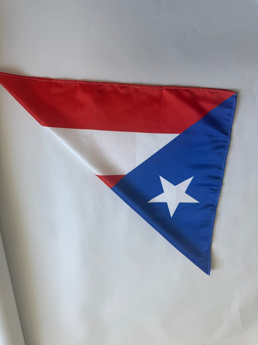 Puerto Rico Flag Boricua Satin Head Scarf Bandana, Neck Scarf Unisex