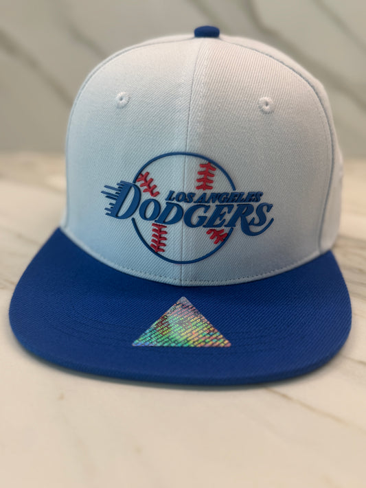 Dodgers Snapback Cap Structured Crown, Adjustable (Fan Version) white Blue