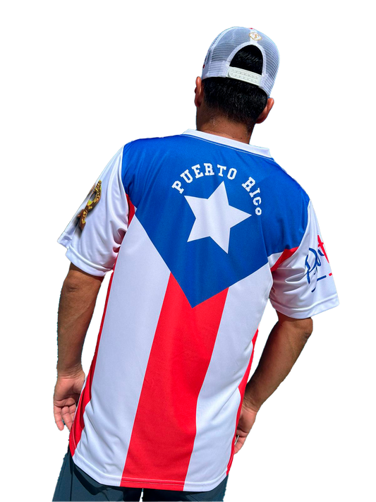 Puerto Rico Salsa T-shirt – Salsero Pride V-Neck, Breathable Fabric, Puerto Rican Flag Design