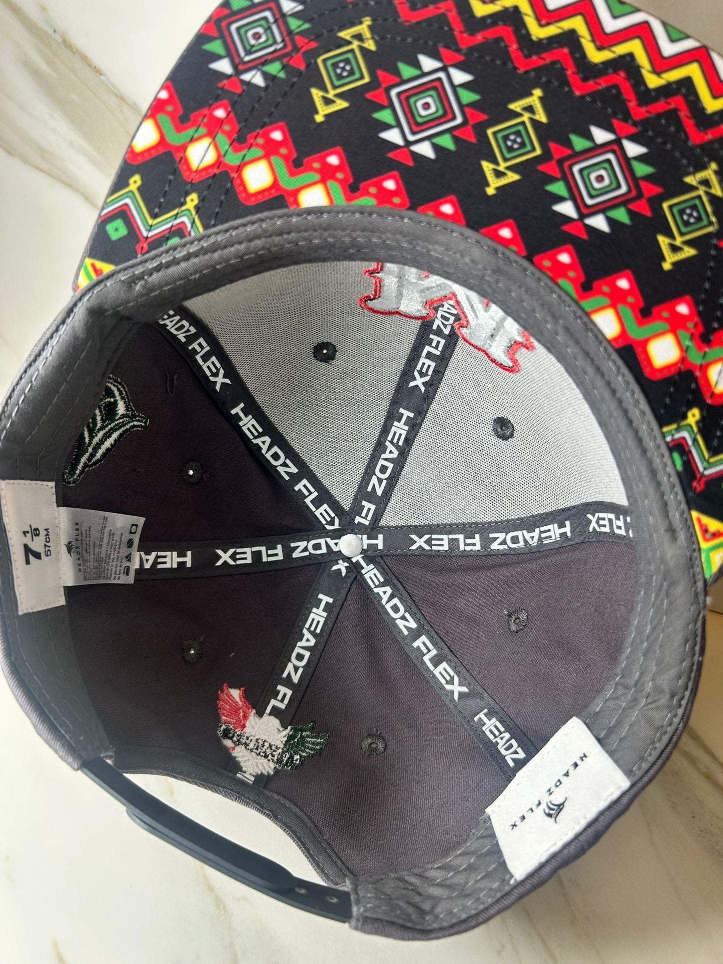 Mexico Hat   M  Embroidery Cap , Grey, Gorra de Mexico-Snapback Adjustable - Unisex 7 1/8