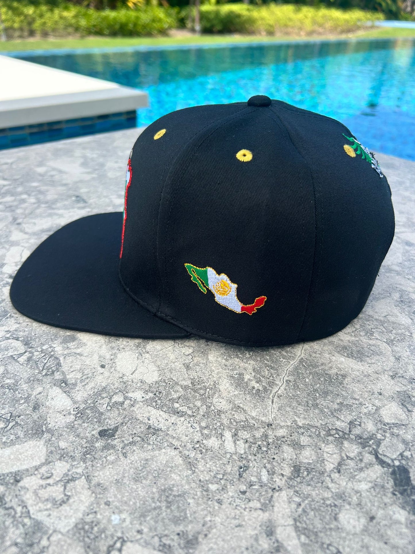 Mexico Black Baseball Cap  Eagle  – Premium 5D Embroidered Snapback with Maya Symbols & Mexican Pride