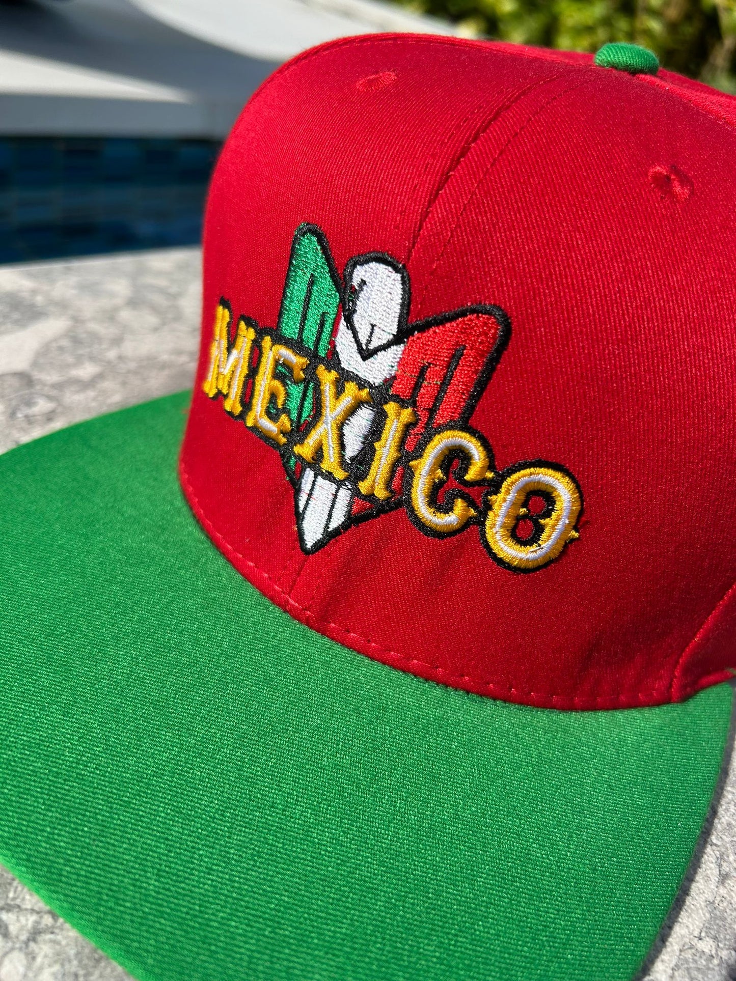 Headz Flex Mexico Eagle Cap – 5D Embroidered Snapback with Maya Symbol Brim