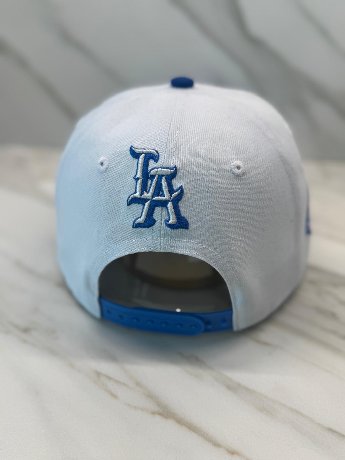 Dodgers Snapback Cap Structured Crown, Adjustable (Fan Version) white Blue