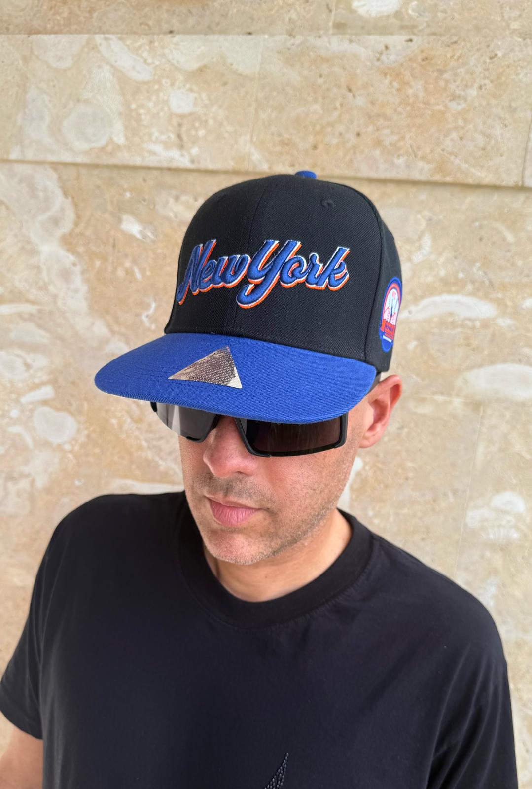 New York Manhattan Snapback Cap Structured Crown, Adjustabl