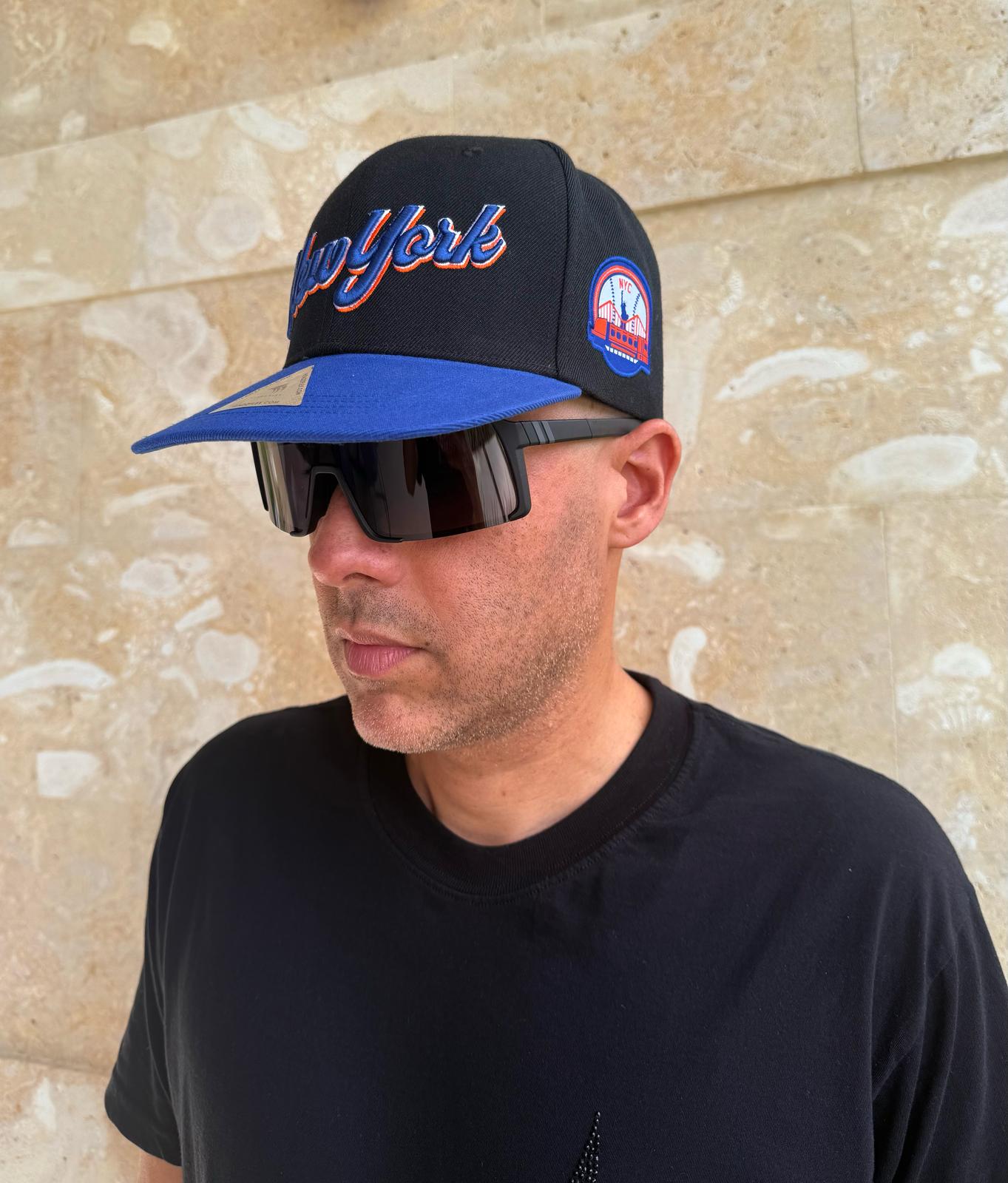 New York Manhattan Snapback Cap Structured Crown, Adjustabl