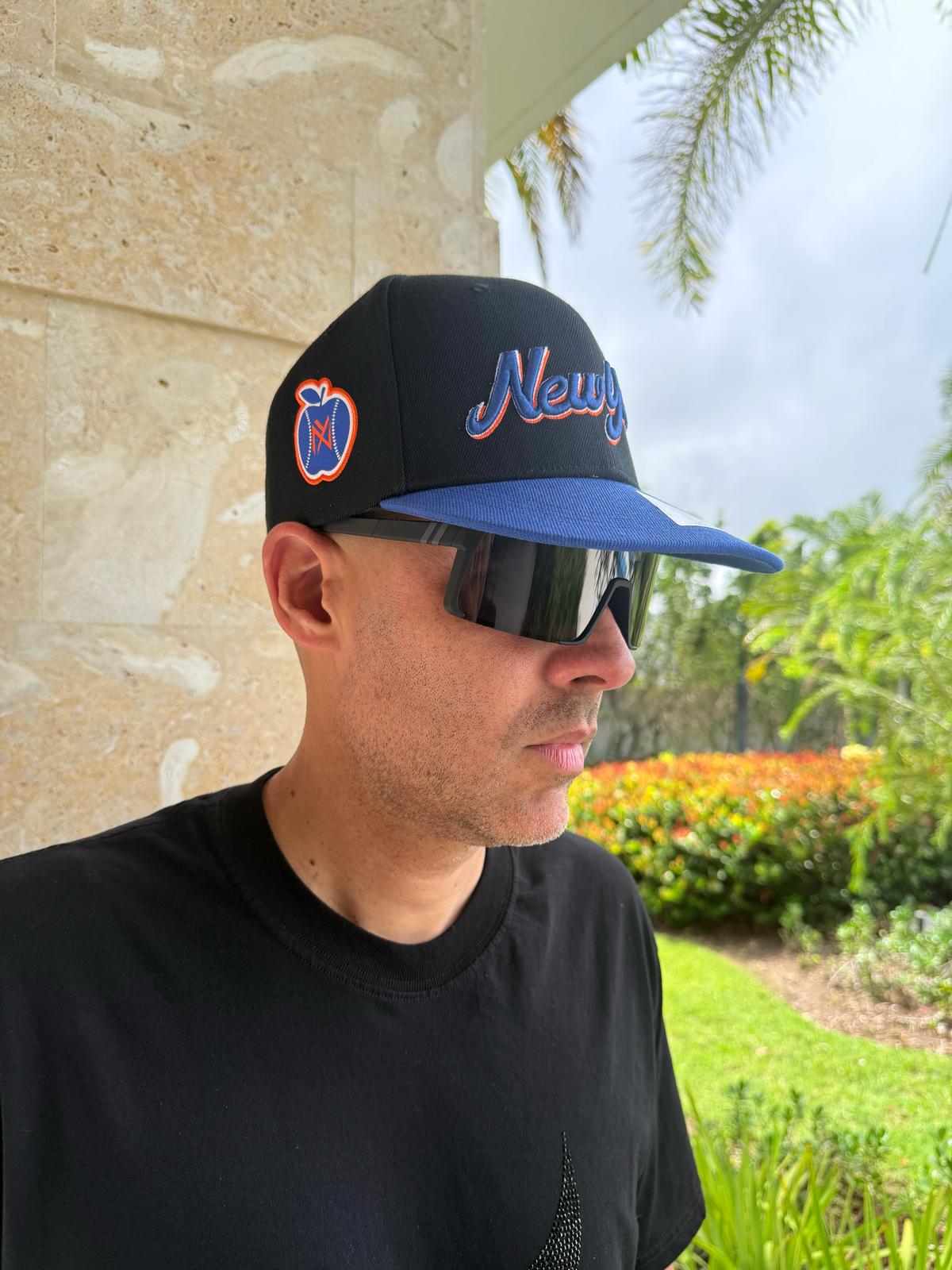 New York Manhattan Snapback Cap Structured Crown, Adjustabl