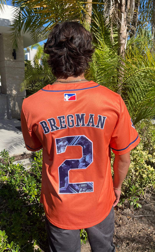 HEADZFLEX Alex Bregman Astros Jersey – Orange Fan Shirt with Embroidered Logo &  Number 2 Design
