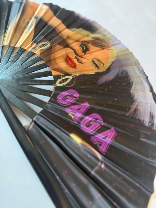 Large Bamboo Folding Fan with Loud Clack BURLESQUE