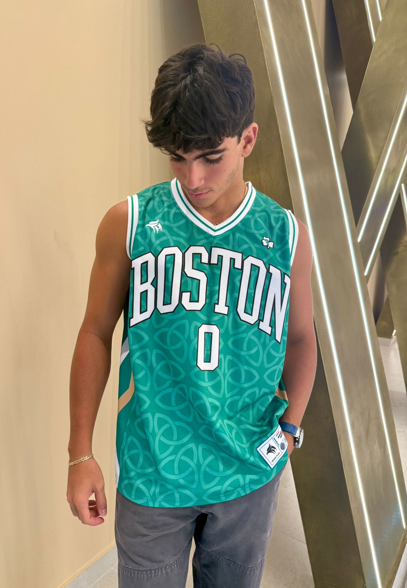 Green Boston Basketball Jersey #0 – Premium Sleeveless Athletic Top