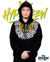 Hypecrew | Black Hoodie  graffiti