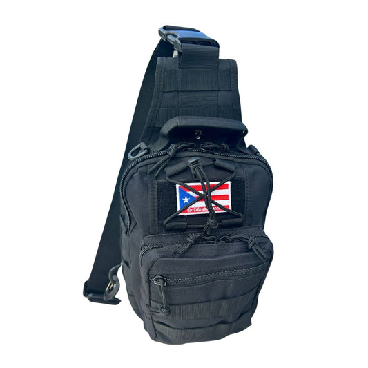 Tactical Shoulder Sling Bag – Small Outdoor Chest Pack for Men, Black Puerto Rico