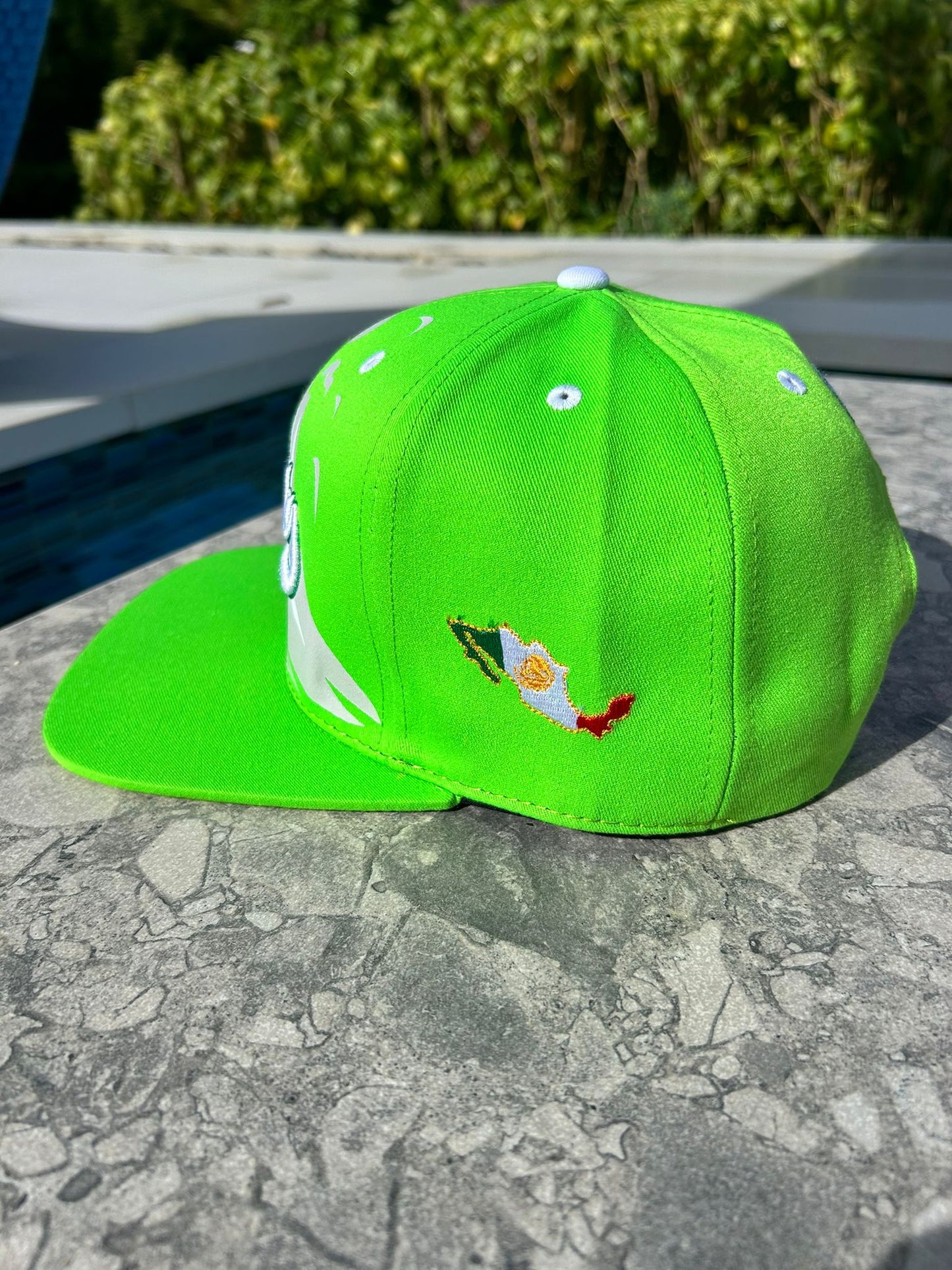 Headzflex Mexico Puebla  Embroidery Cap -Snapback Adjustable - Green Flatbill Unisex