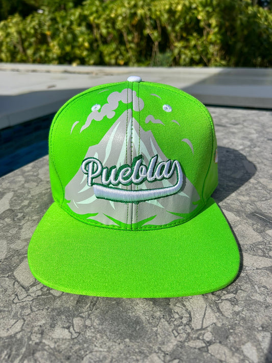 Headzflex Mexico Puebla  Embroidery Cap -Snapback Adjustable - Green Flatbill Unisex