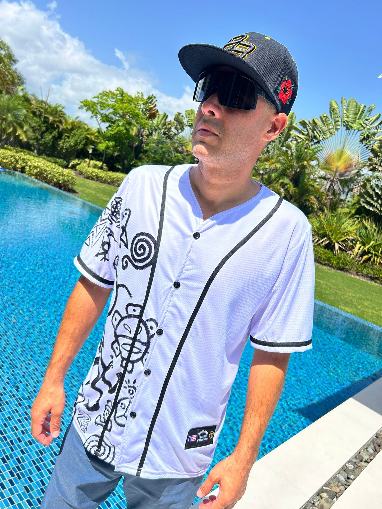 Symbols taino baseball jersey front
