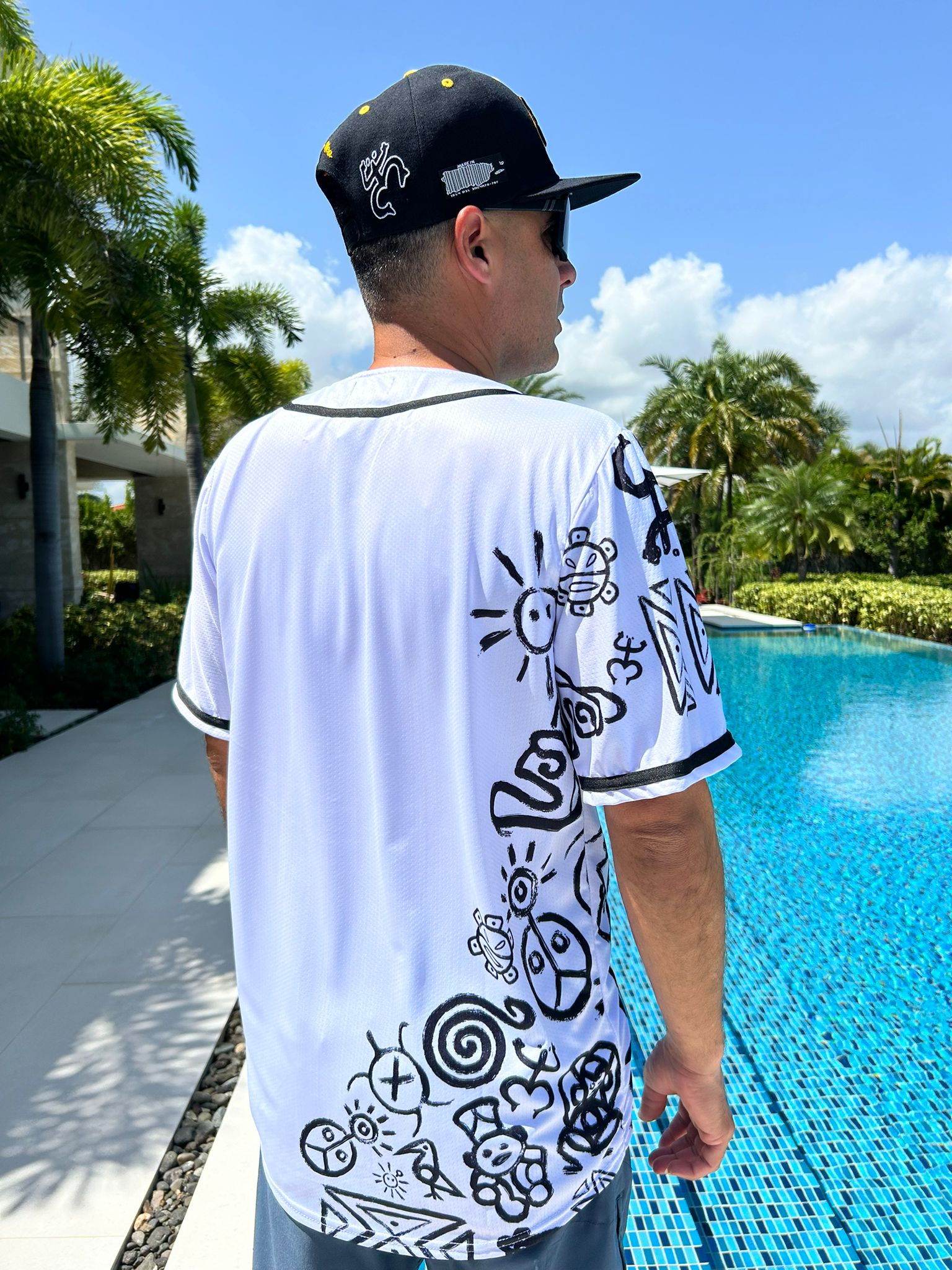 Simbolos taino white baseball jersey