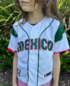 Mexico Baseball Jersey for Kids – White Mexican Flag Shirt with Eagle Coat of Arms & Number 52 | Sizes 2-14