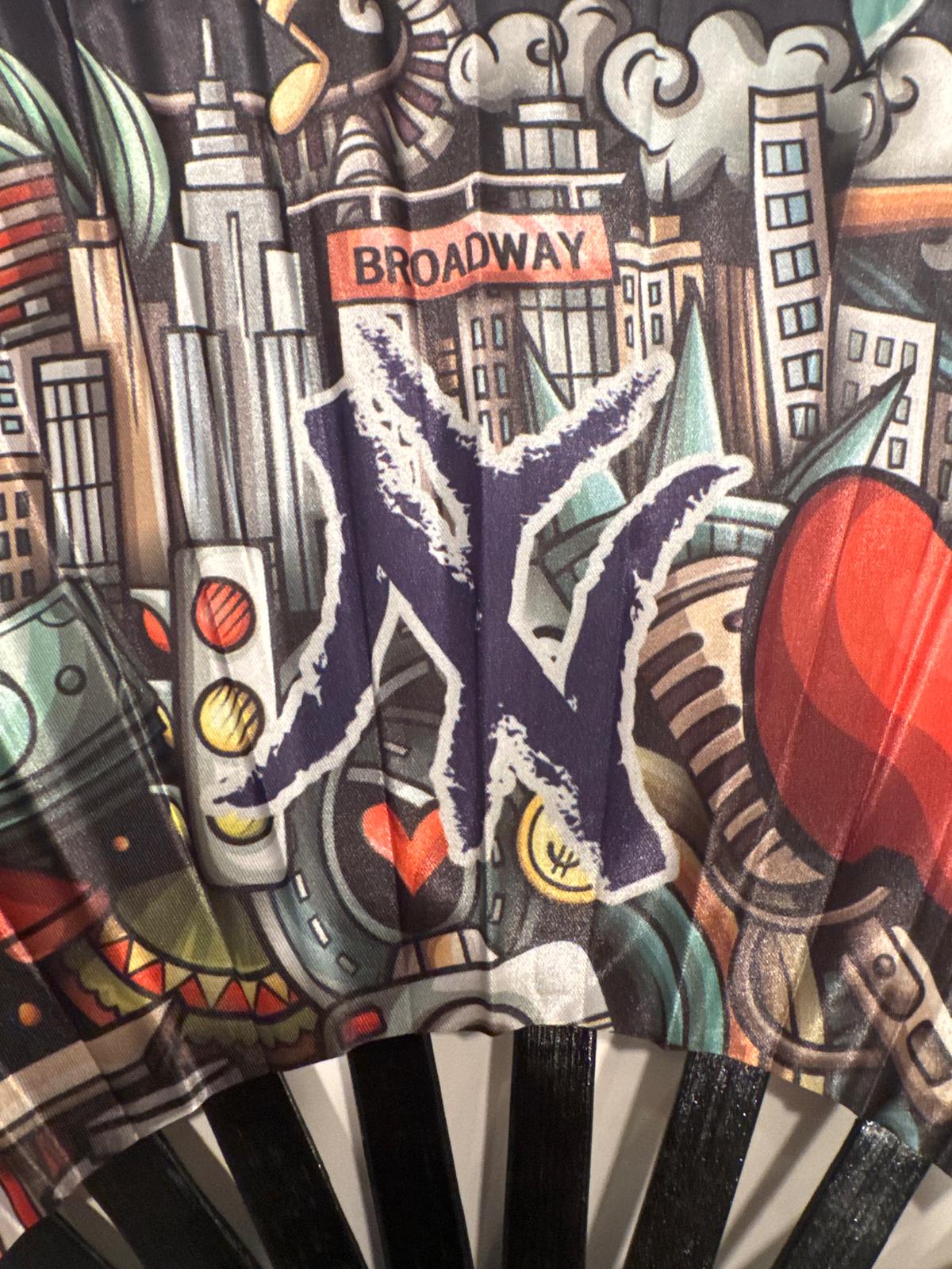 Broadway NYC Folding Fan – Black Bamboo Clack Fan