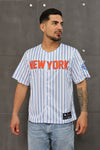 HeadzFLEX New York Mets Lindor 12 Baseball Jersey – Blue Stripe Fans Edition