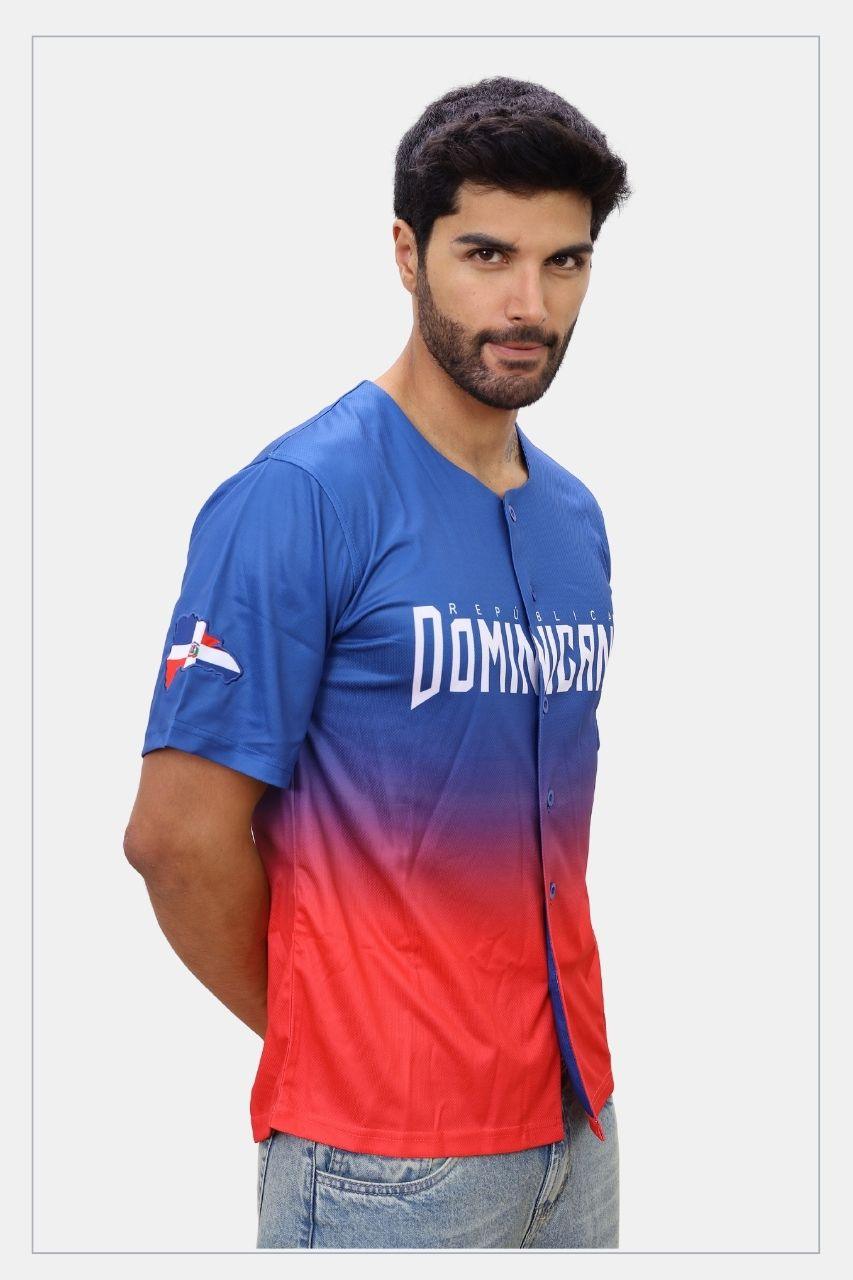 Dominicana Jersey Blue Red - Tainowears NYC