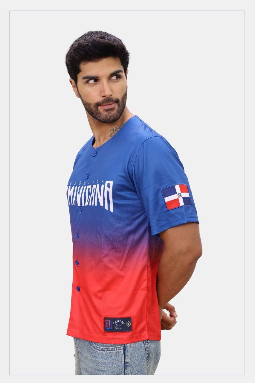 Dominicana Jersey Blue Red - Tainowears NYC