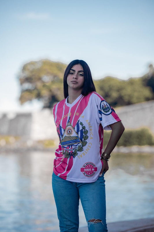El Salvador t-shirt pink - Tainowears NYC