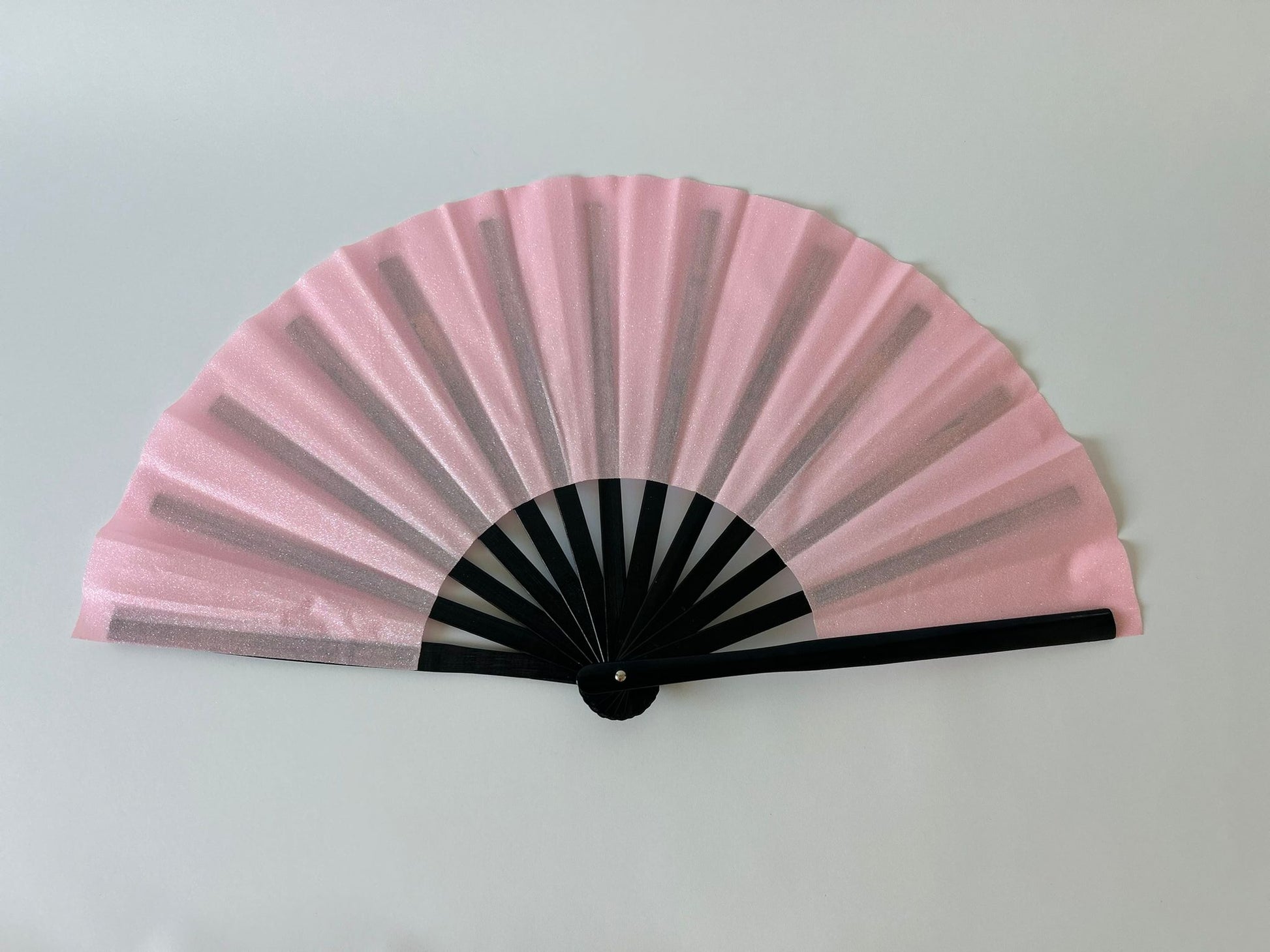 Folded fan Pink Glitter