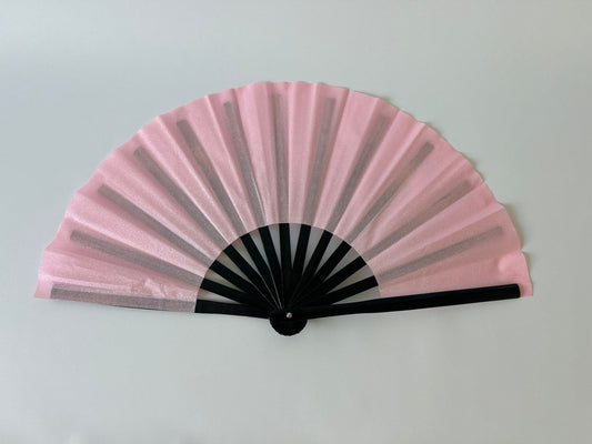 Folded fan Pink Glitter