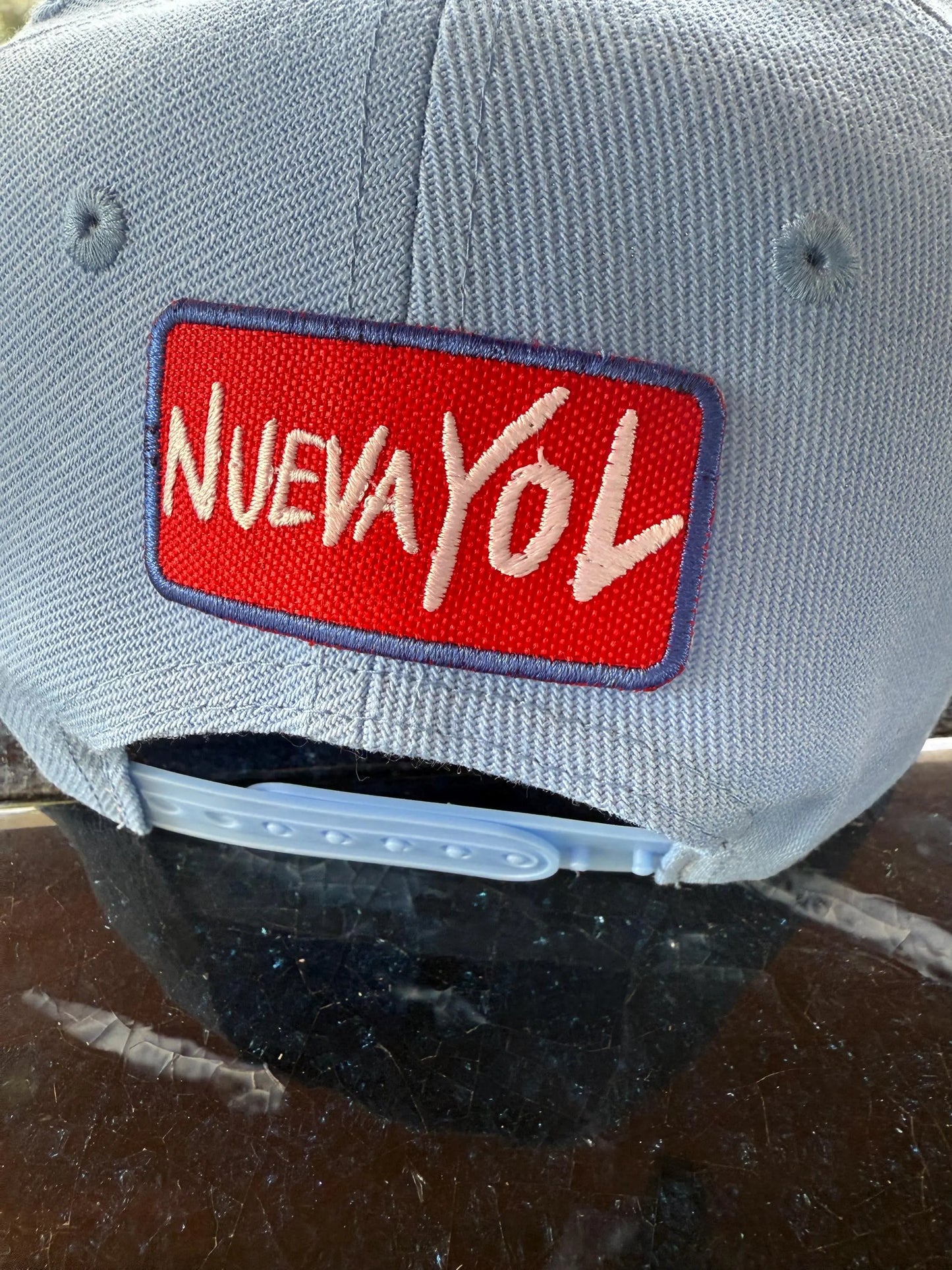 Light Blue PR Snapback Hat – 3D Embroidered, Boricua Streetwear
