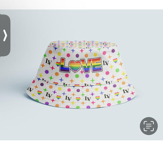 TAINOWEARS Love Rainbow Bucket Hat cotton 56 cm 7" circunference